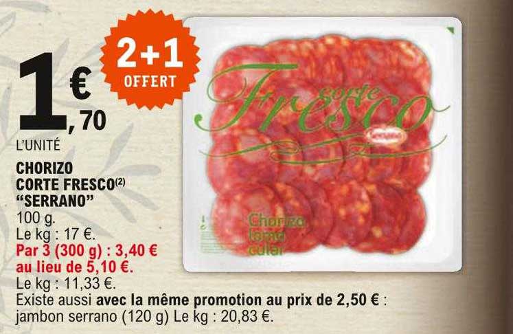 chorizo corte fresco "serrano"