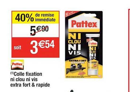 Colle Fixation Ni Clou Ni Vis Extra Fort & Rapide