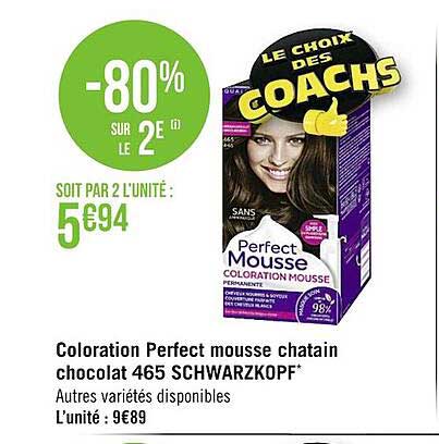 Coloration Perfect Mousse Chatain Chocolat 465 Schwarzkopf