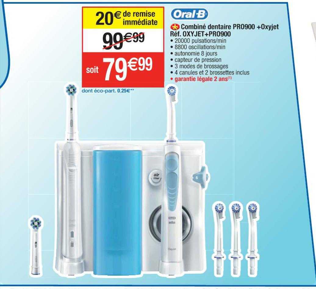 Combiné Dentaire Pro900 + Oxyjet Oral-b