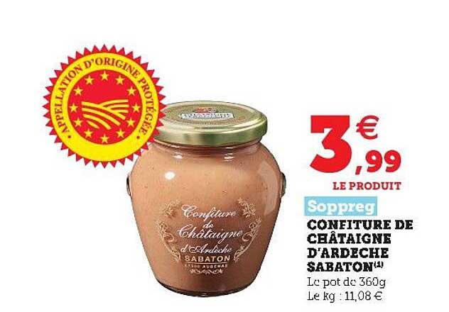 confiture de châtaigne d'ardèche sabaton