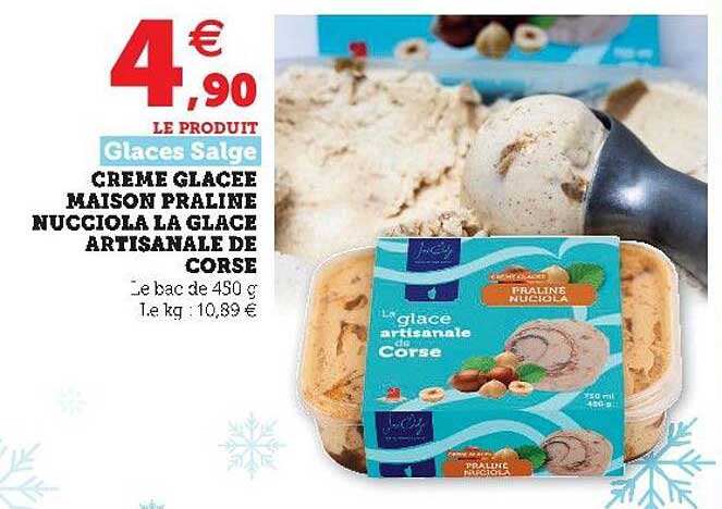 crème glacée maison praline nucciola la glace artisanale de corse