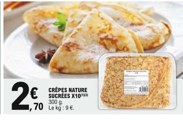 Crêpes Nature Sucrées X10
