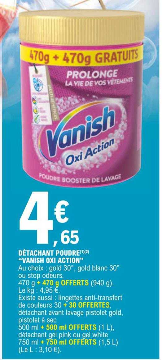 détachant poudre "vanish oxi action"