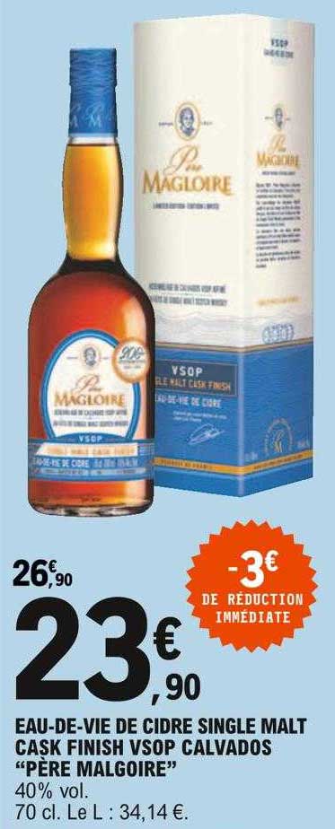 eau-de-vie de cidre single malt cask finish vsop calvados "père malgoire"