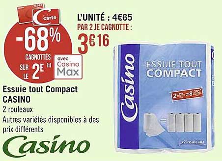 essuie tout compact casino
