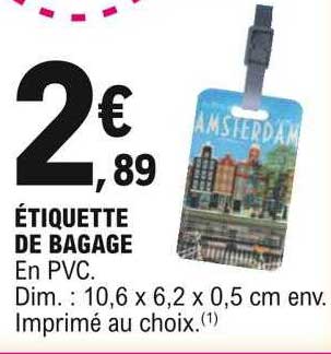 étiquette de bagage