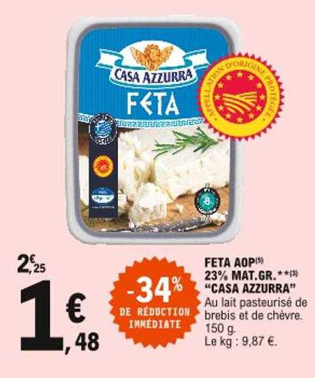 feta aop 23% mat. gr. "casa azzurra"
