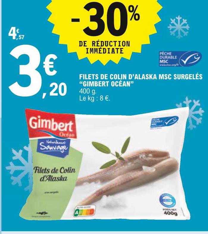 Filets De Colin D'alaska Msc Surgelés "gimbert Océan"