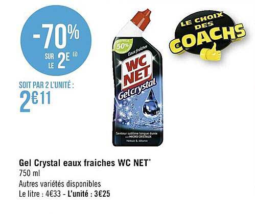 gel crystal eaux fraîches wc net
