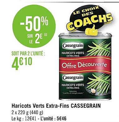 haricots verts extra-fins cassegrain