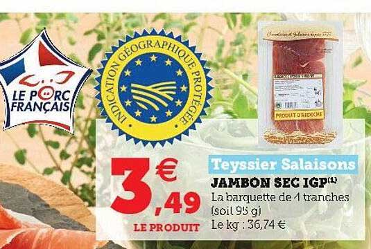 jambon sec igp teyssier salaisons