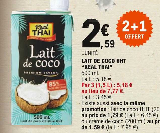 lait de coco uht "real thai"