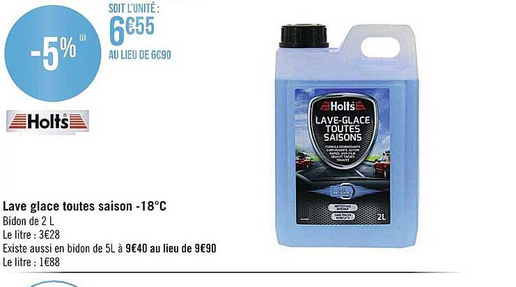 lave glace toutes saison -18°c holts
