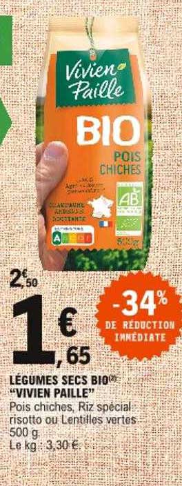 légumes secs bio "vivien paille"