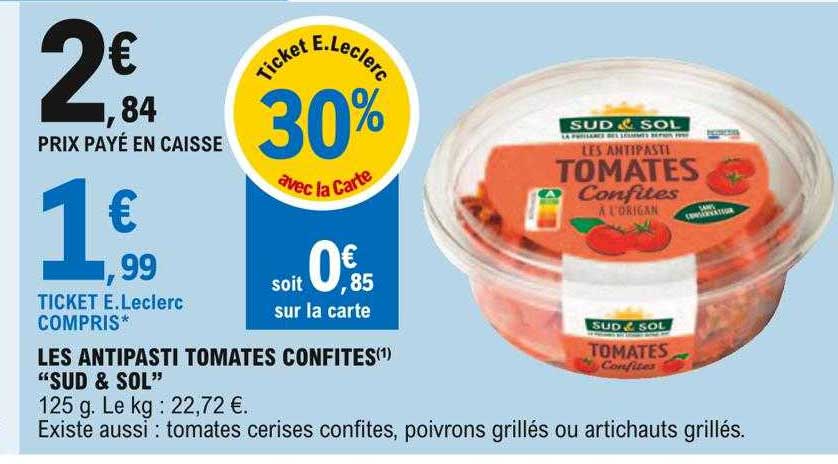 Les Antipasti Tomates Confites "sud & Sol"