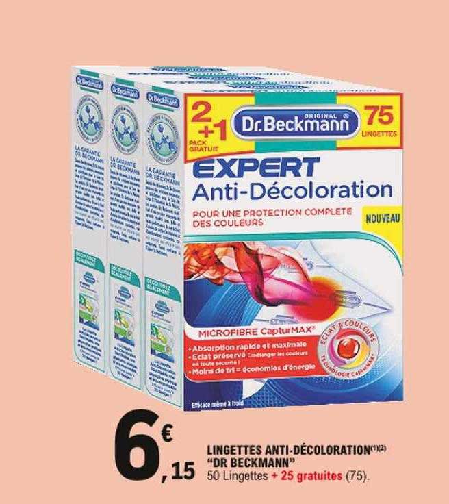 lingettes anti-décoloration "dr beckmann"