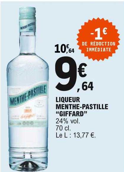 liqueur menthe-pastille "giffard"
