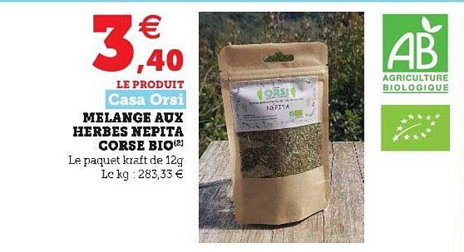 Mélange Aux Herbes Nepita Corse Bio Casa Orsi