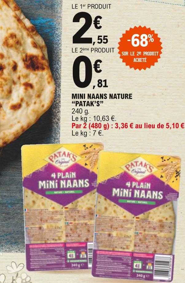 Mini Naans Nature "patak's"