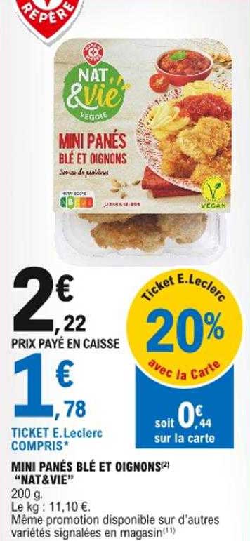 mini panés blé et oignons "nat & vie"