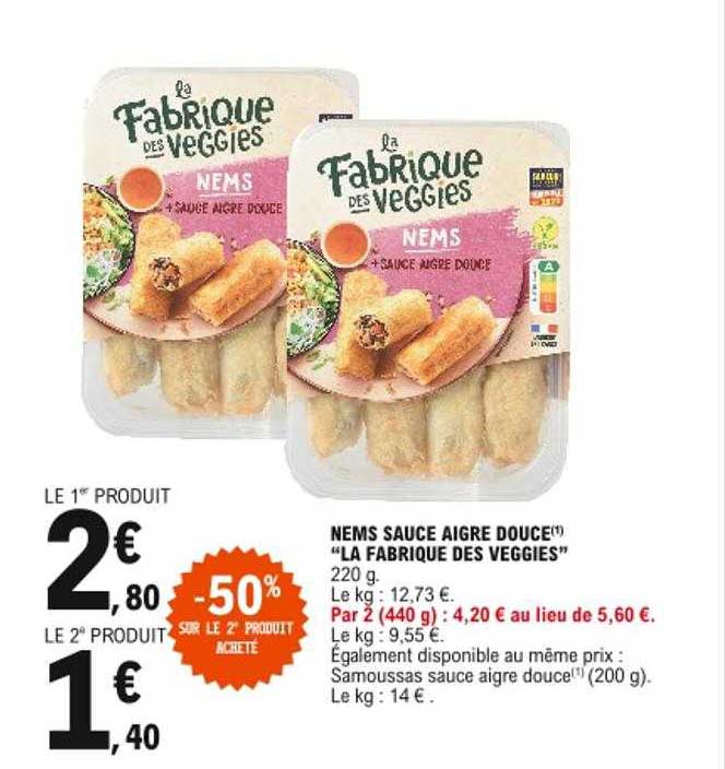 Nems Sauce Aigre Douce "la Fabrique Des Veggies"