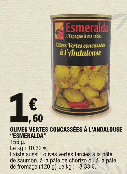 olives vertes concassées à l'andalouse "esmeralda"
