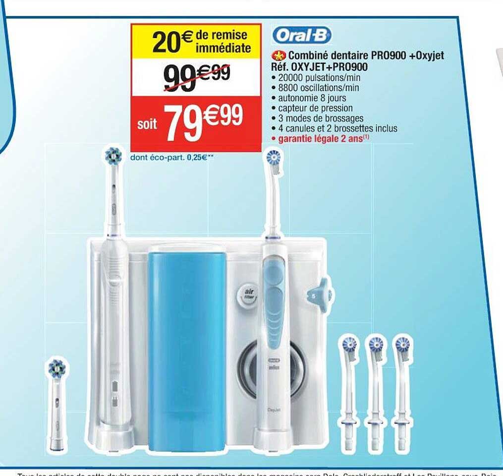 oral-b combiné dentaire pro900 + oxyjet