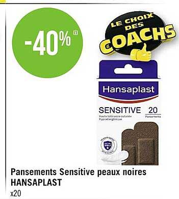 pansements sensitive peaux noires hansaplast