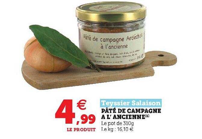 pâté de campagne à l'ancienne teissier salaison