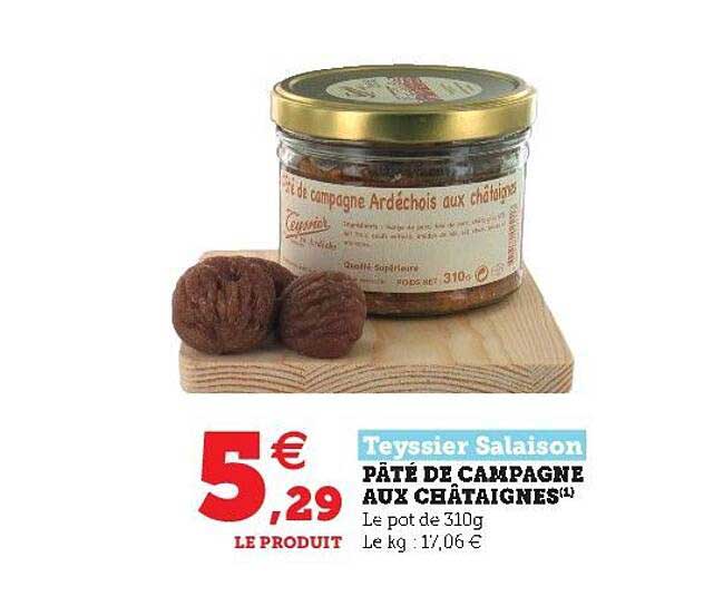 pâté de campagne aux châtaignes teyssier salaison