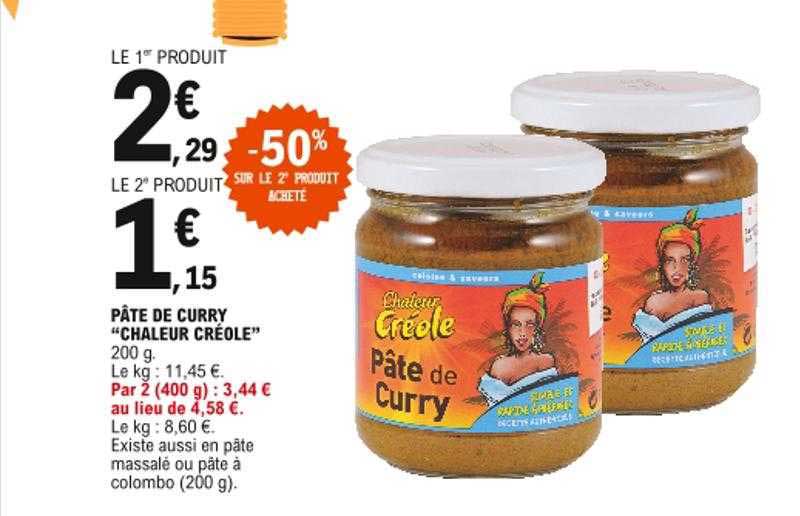 Pâte De Curry "chaleur Créole"