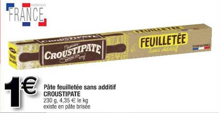 pâte feuilletée sans additif croustipate
