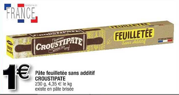 pâte feuilletée sans additif croustipate