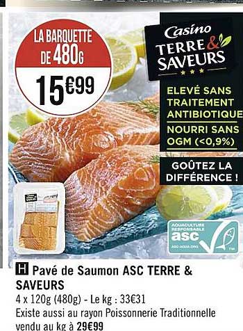 Pavé De Saumon Asc Terre & Saveurs