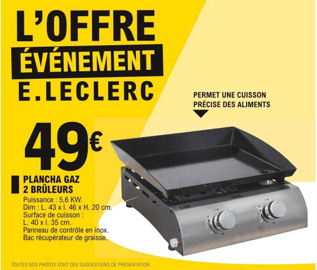 plancha gaz 2 brûleurs