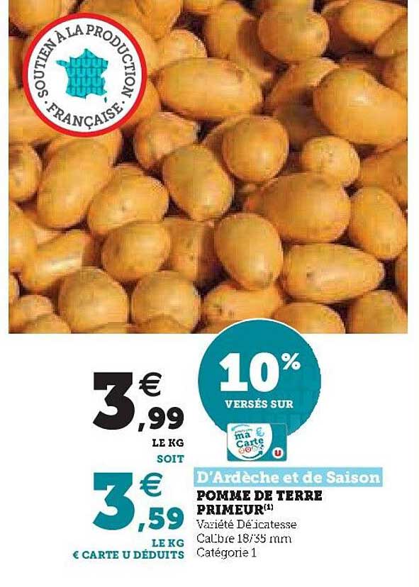 pomme de terre primeur d'ardèche et de saison