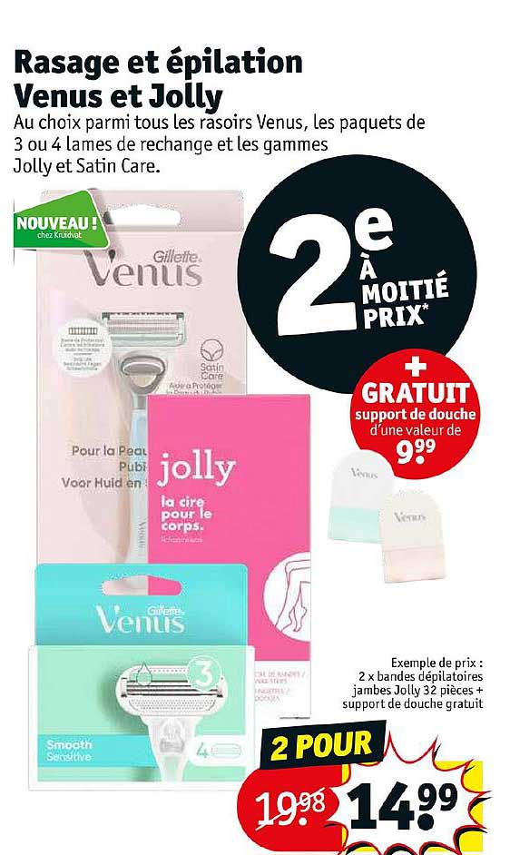 rasage et épilation venus et jolly
