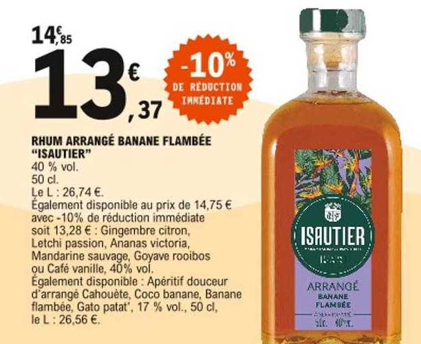 rhum arrangé banane flambée "isautier"