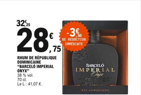 rhum de république dominicaine "barcelo imperial onyx"