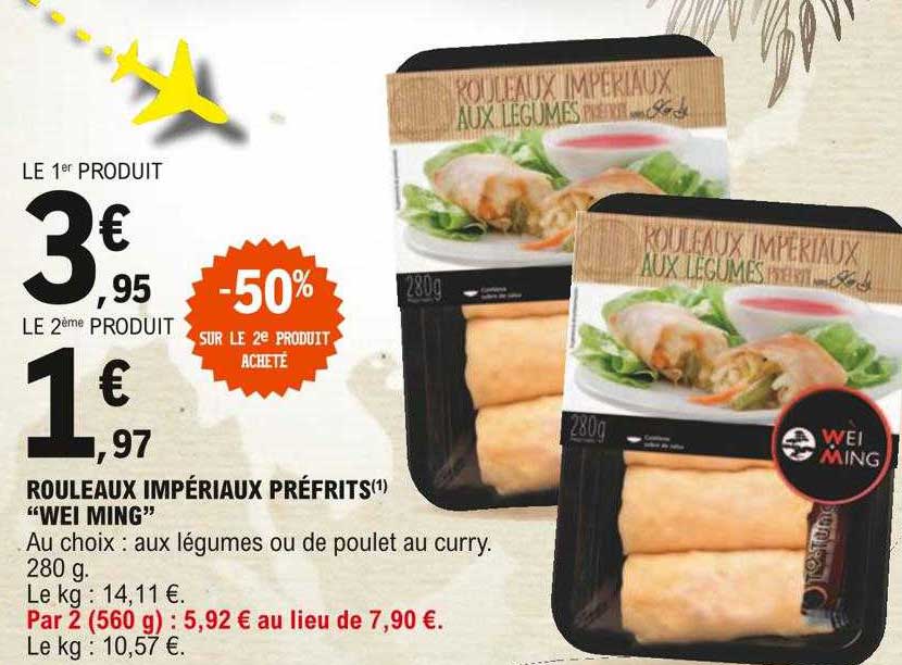 rouleaux impériaux préfrits "wei ming"