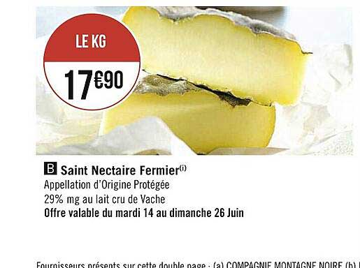 saint nectaire fermier
