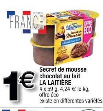 Secret De Mousse Chocolat Au Lait La Laitière