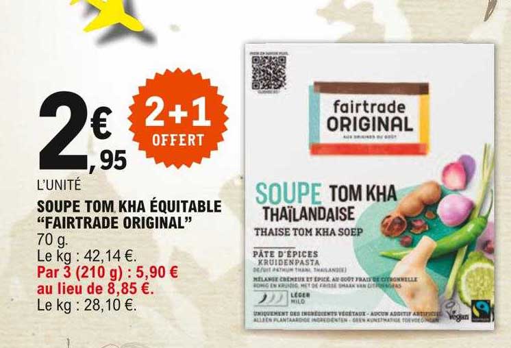 soupe tom kha équitable "fairtrade original"