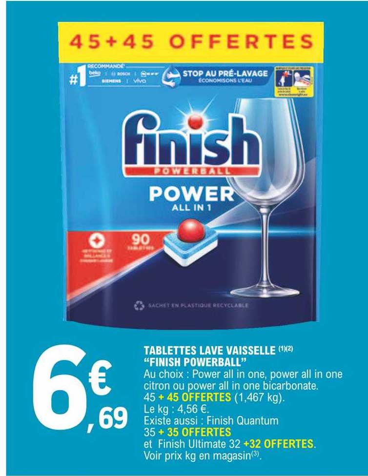tablettes lave vaisselle "finish powerball"