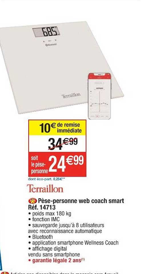 terraillon pèse-personne web coach smart