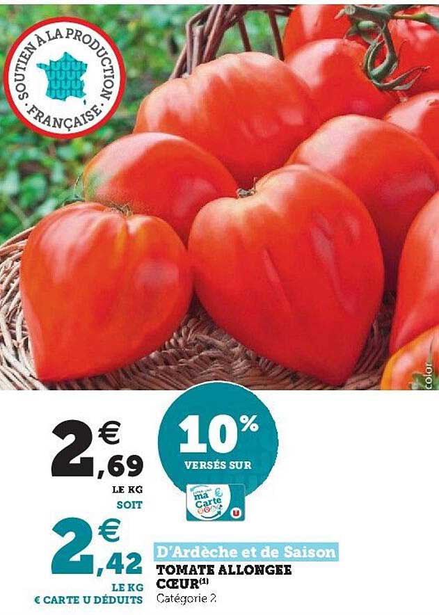 tomate allongée coeur d'ardèche et de saison