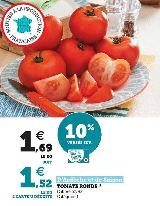 tomate ronde d'ardèche et de saison