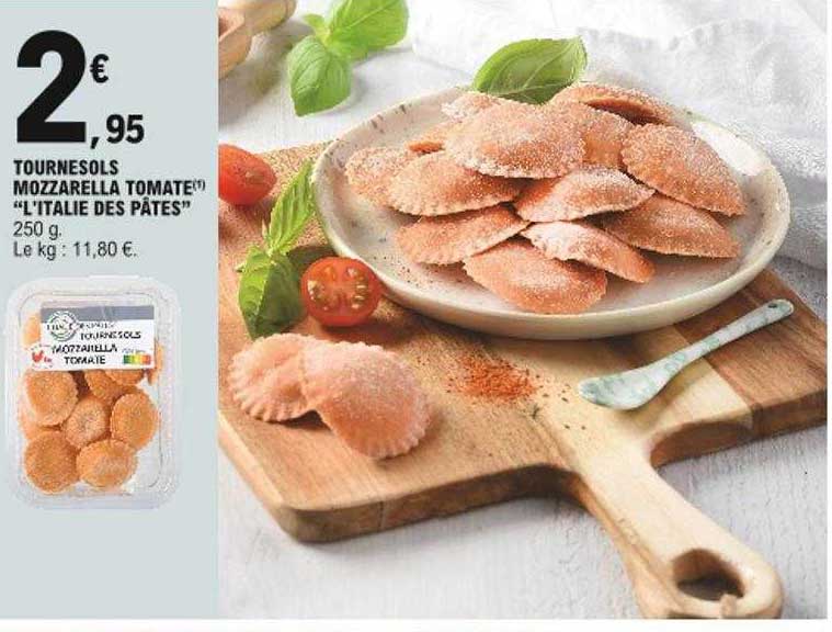 tournesols mozzarella tomate "l'italie des pâtes"
