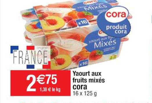 Yaourt Aux Fruits Mixés Cora